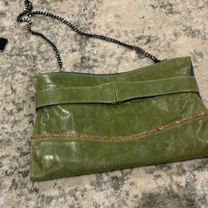 Reversible leather handbag